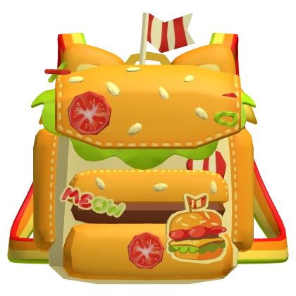 [1.0] Kawaii Cute Burger Backpack