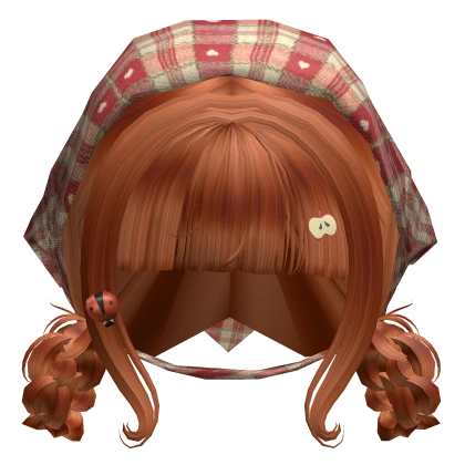 ♡ Ginger Low Pigtails & Mori kei Igari Bandana 