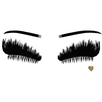 Wispy fox eye lashes /w gold heart dermal