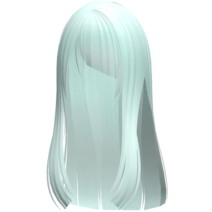 gothic vamp vkei blunt uneven side bang cyan