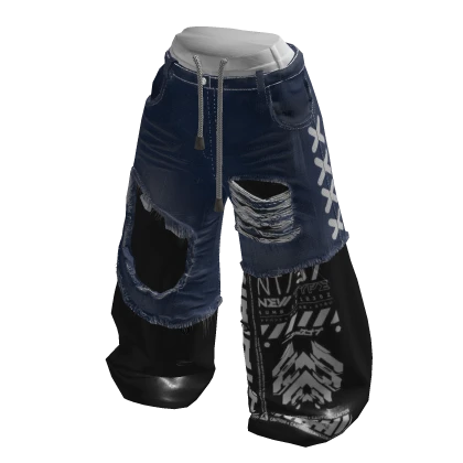 Dark Urban Double Waistband Jeans