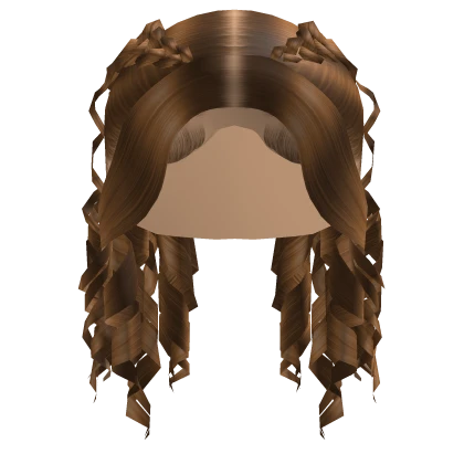 Caramel Braided Curly Pigtails 