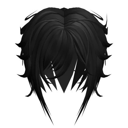 Messy Short Girl Hair (Black)