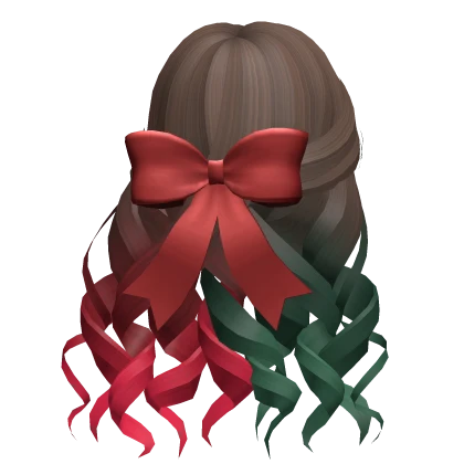 Christmas Brown Hair w/ Bow