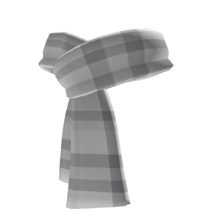 White Plaid Scarf