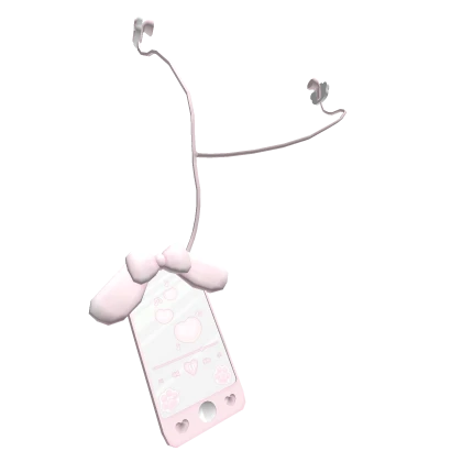 ♡ : (3.0) kawaii pink bunny phone w/ paw earbuds