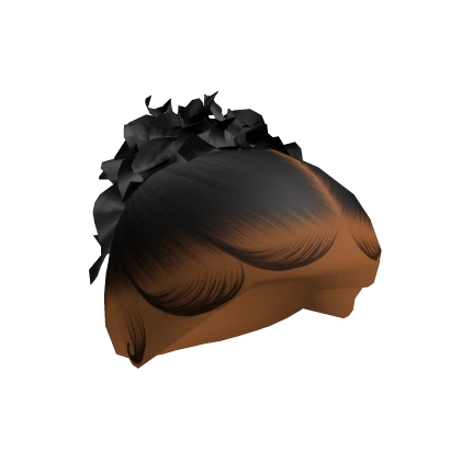 Clean Girl Middle Part Curly Bun [Black]