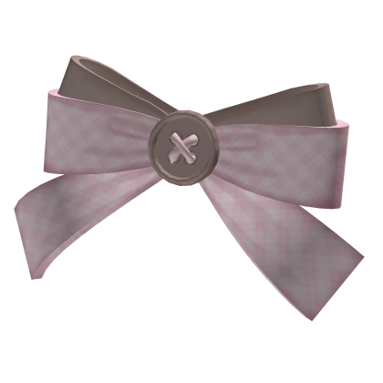 cute igari plaid pink button bow hairclip