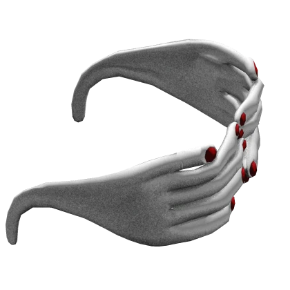 white hands wraparound frame glasses