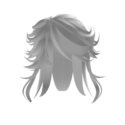 White fluffy raven hair