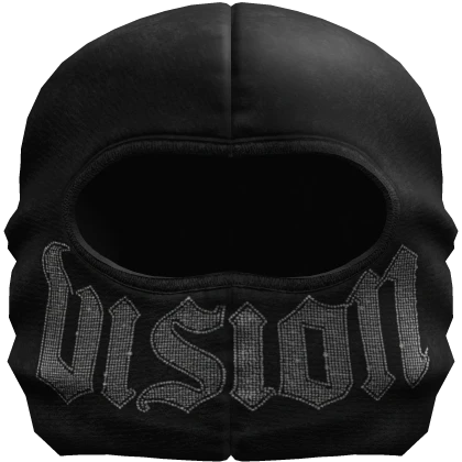 Y2K Black "Vision" Rhinestone Ski Mask
