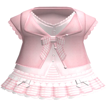 cute coquette pink plaid baby doll dainty dress