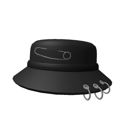 Black Paperclip Trendy Hat