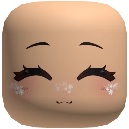 Christmas Snowflake Cute Chibi Blush Face