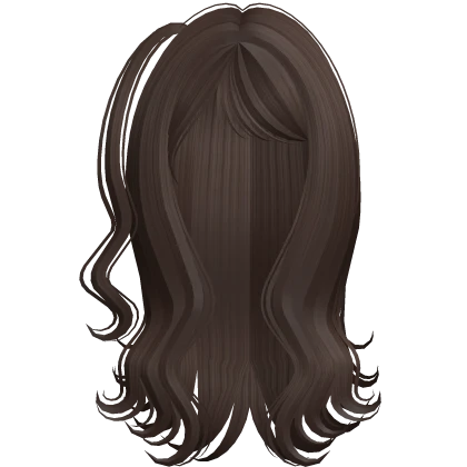 long wavy side pigtails nerd emo haircut brown