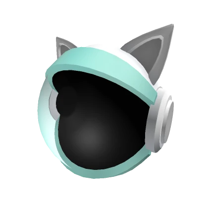 Blue Cyber Space Cat Helmet