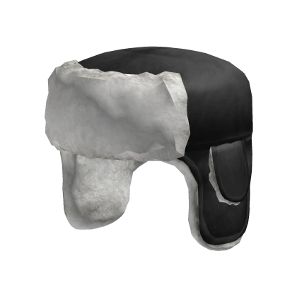 Black and White Fluffy Ushanka