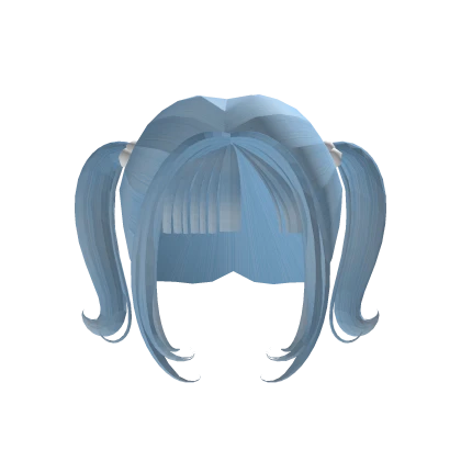 cute kawaii blue pigtails 