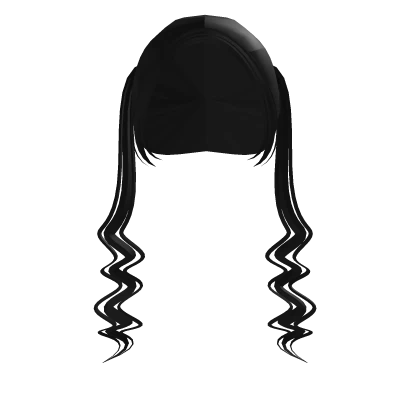 Black Curly Dolly Cute Pigtails