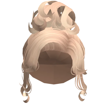 Cute Messy Halloween Doll Bun Updo in Blonde