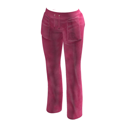 Vintage Couture Velour Pants | Pink