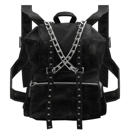 Distressed Backpack Black
