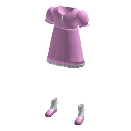 Cottagecore Doll Dress - Pink