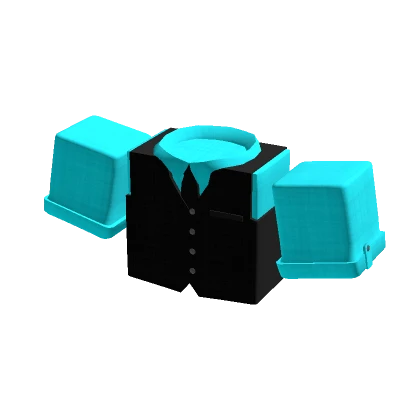 Cyan Shirt & Formal Black Vest {1.0}