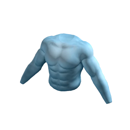 Realistic Slim Muscle Suit in Light Blue