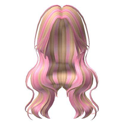 Long Layered Pink Blonde Hair