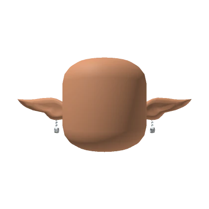 Faceless Skin Color Head With Elf Ears