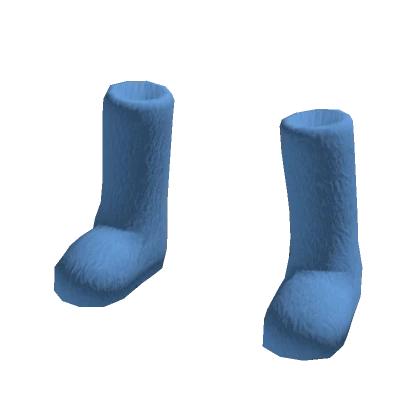 Y2K Fuzzy Blue Boots