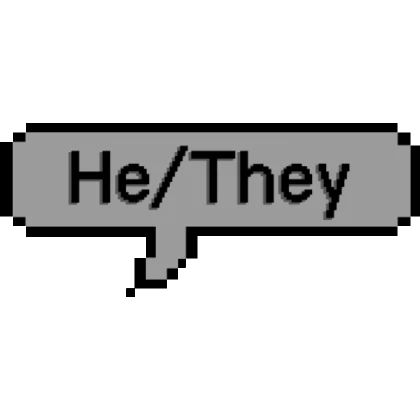 Pronouns Speech Bubble