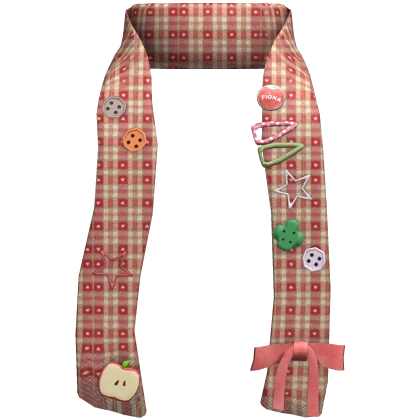 ♡ Mori Kei Igari Plaid Scarf Loose Apple Scarf