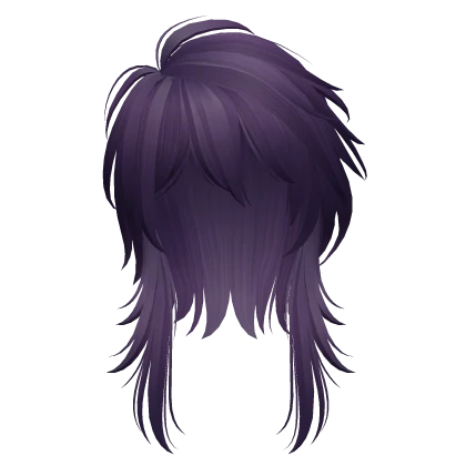 messy vkei anime hair (dark purple)