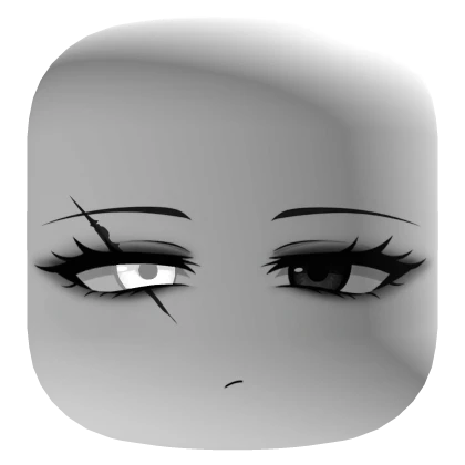 Face with a Black and Glowing White Blind Eye Scar