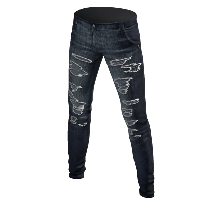 Distressed Jeans Standard Blue