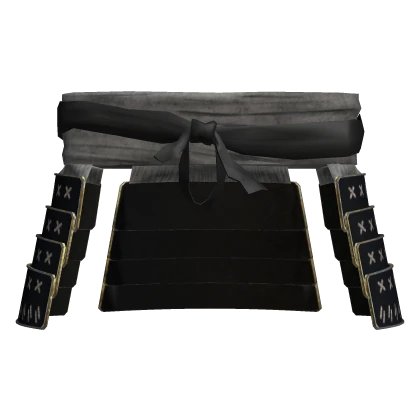 Samurai Kusazuri Belt Waist Protector - Black Gold