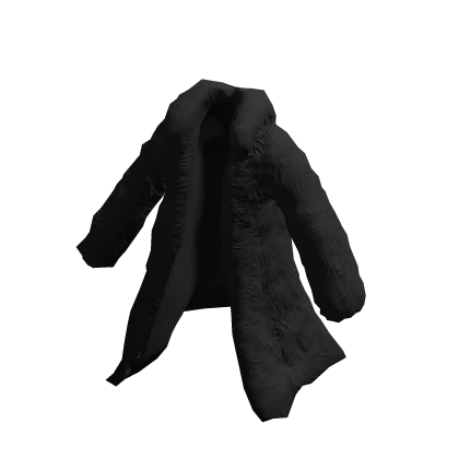 Fluffy Jacket Solid Black
