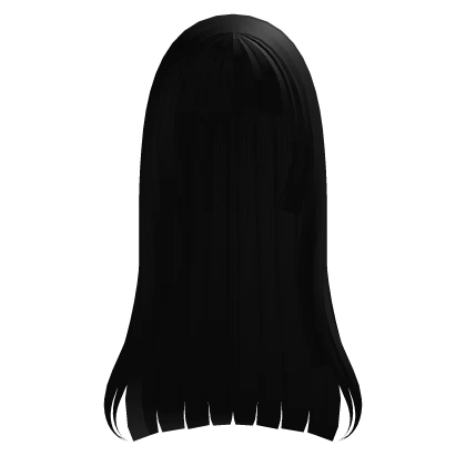 ♡꒰long adorable hime hair in black꒱