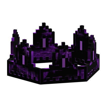 Black Purple Animated Glitch 8-Bit Crown