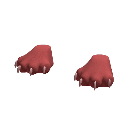 Cozy Red  Dino Claw Slippers