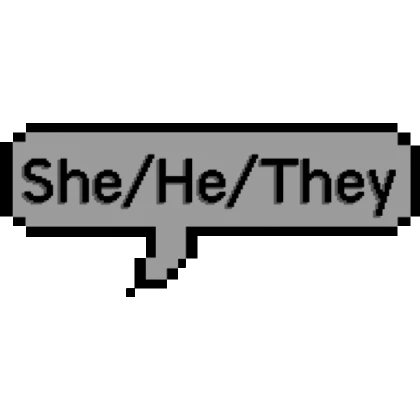 Pronouns Speech Bubble