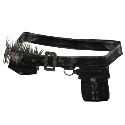 Leather Fur Pocket Belt