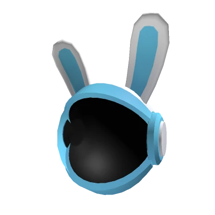 Blue Cyber Bunny Space Helmet