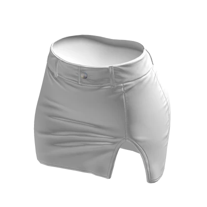 Skirt White Tight High Waisted Mini Chibi Chic Y2K