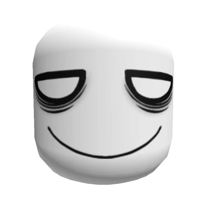 Unamused Smile Mask - White