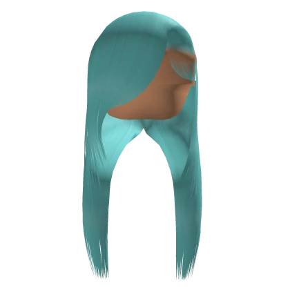Layered Straight Side Part In Cyan