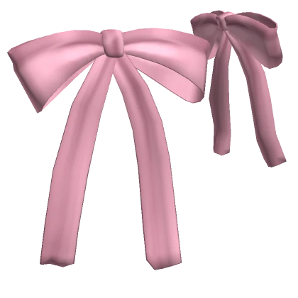 Dainty Black Long Ribbon Bow