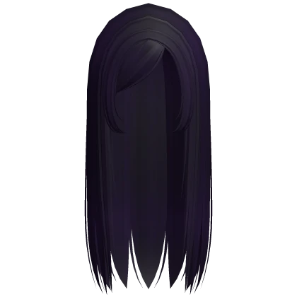 ☆ y2k straight gyaru emo side part dark purple